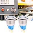 thumbnail image 3 of 6 Pin Button Switch, 2Pcs Push Button Switch Metal Momentary Stainless Push Button Switch DC12-24V IP65 22mm, Electronic Component Pushbutton Switches, 3 of 7