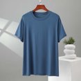 thumbnail image 1 of Kalauyu Mens Workout Shirts Dry Fit Athletic Short Sleeve Tshirts Crew Neck Modal Cotton Moisture Wicking Gym Running Performance Shirt, 1 of 5