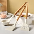 thumbnail image 4 of Oleegame 2PC Kitchen Utensils Set Kitchenware Spatula Heat Silicone Spatula Household Soup Spoon Food Grade Stir Fry Scoop Omelette Frying Scoop Set Combination, 4 of 4