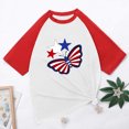 thumbnail image 1 of T-Shirts pour Hommes Snoarin Hommes Décontracté Mode Patchwork Col Rond Chandail Imprimé T-Shirt Manches Courtes Hauts Chandails du 4 Juillet pour Hommes en Liquidation, 1 of 4