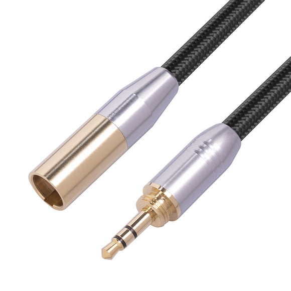 Câble Adaptateur Mini XLR 0.3m Jack 3.5mm vers 3 Broches pour Caméra Casque
