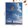 thumbnail image 3 of Anime Seascape Man Clouds Canvas Wall Art 15.75x11.81 Inches, 3 of 8