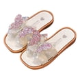 thumbnail image 2 of JDQJBZ Girl's Slippers Sparkly Butterfly Slide Sandals Soft Sole Beach Flip Flops Summer Kids, 2 of 5