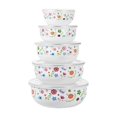 thumbnail image 3 of Tnarru Ensemble de 5 Pcs de Bols à Mélanger Bol à Salade de Fruits Bol à Riz Polyvalent avec Couvercles Contenant de Rangement pour Aliments Biscuits Crêpes Floral, 3 of 8