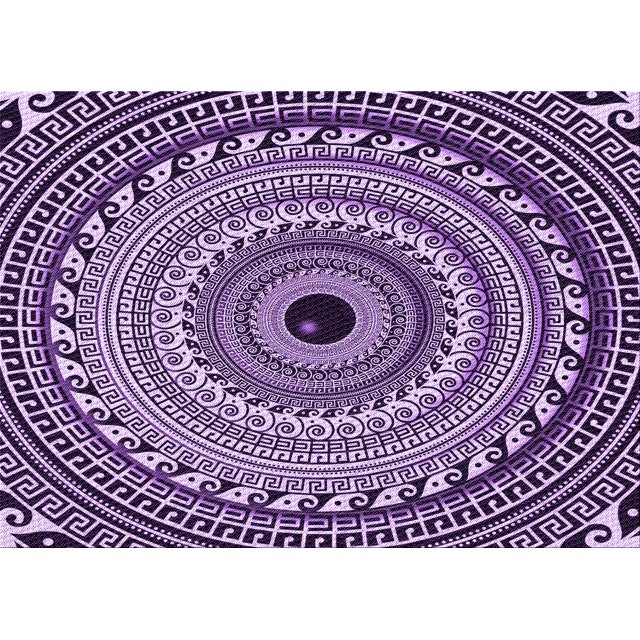 Ahgly Tapis Rectangulaire Lavable en Machine Intérieur Transitionnel Violet Foncé, 2 Pieds x 3 Pieds