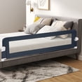 thumbnail image 4 of Gymax 2PCS 71'' Toddler Foldable Bed Rail w/ Adjustable Safety Strap Bedrail Guard Blue, 4 of 10