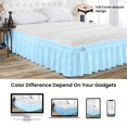 thumbnail image 2 of SGI Bedding 18 Inch Wrap Around Bed Skirt | Microfiber Bed Skirt | Fade Resistant, Wrinkle Free, Anti-static, Decorative, Extra Storage Space, Clutter-Free | California King, Light Blue, 2 of 6