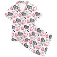thumbnail image 4 of Ensemble de Pyjama en Satin pour Filles, Imprimé, Manches Courtes, Chemise Boutonnée, Ensemble Décontracté, Ensemble de Pyjama, Pyjama pour Enfants Garçons Filles, Mode, 4 of 4
