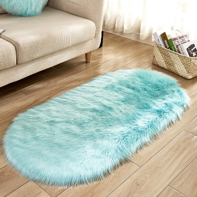 Agiferg Super Soft Faux Sheepskin Area Rugs For Bedroom Floor Shaggy Plush Carpet Faux Rug Bedside Rugs