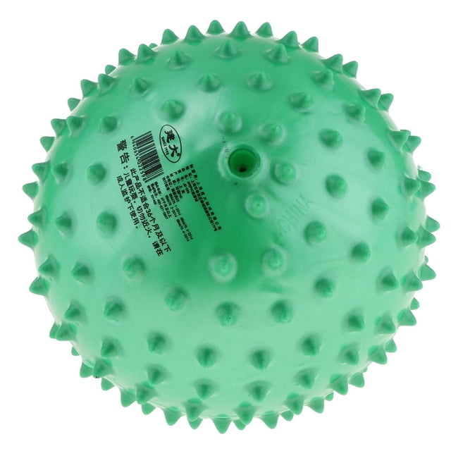 Milaget 6 Inch PVC Inflated Knobby Bouncy Ball Massage Sensory Ball Kids Toy Green