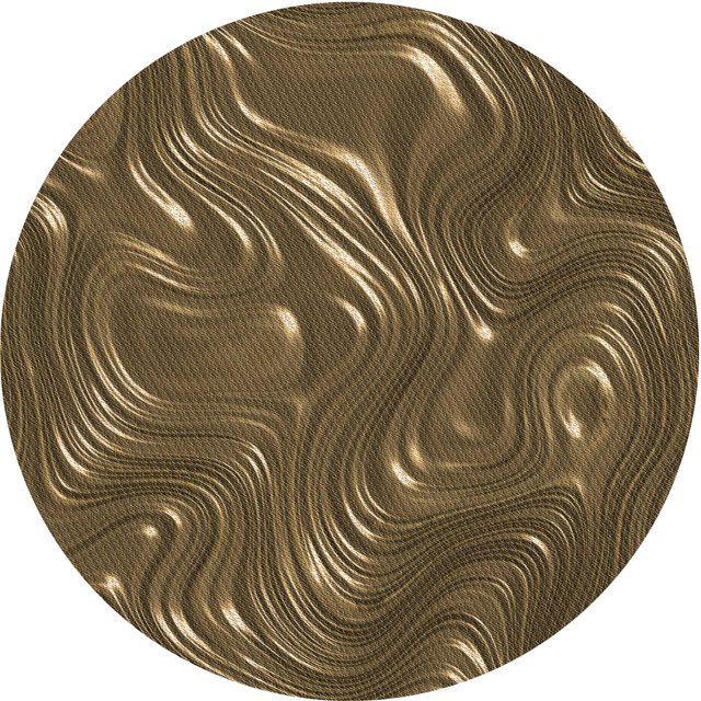 Ahgly Tapis Rond Lavable en Machine Intérieur Transitionnel Marron Clair, 4 Pieds Rond
