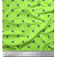 thumbnail image 1 of Soimoi Green Rayon Fabric Insect & Texture Decor Fabric Printed BTY 42 Inch Wide, 1 of 2