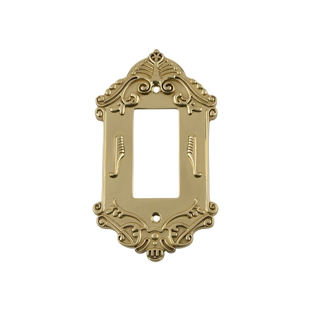 Nostalgic Warehouse 720085 Plaque Victorienne avec Bascule Simple, Laiton Non Laqué
