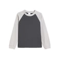 thumbnail image 2 of Milgrthf Kids Boys Girls Crewneck Sweatshirt Fall Casual Long Sleeve Raglan Color Block Cotton Pullover Tops Gray 5 Years, 2 of 5