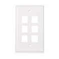 thumbnail image 4 of axGear 10 Paquets Plaque Murale 6 Ports Blanc Couvercle de Sortie à Bascule Incassable, 4 of 5
