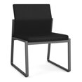 thumbnail image 1 of Gansett Reception Waiting Armless Guest Chair / Charcoal Steel / Black, 1 of 7