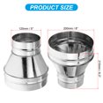 thumbnail image 2 of Unique Bargains 8 Inch to 5 Inch Round Duct Reducer, Galvanized Steel Adapter Pipe Fitting, Silver Tone, 2 of 5