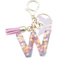 thumbnail image 2 of ORUYROP Initials Letter Keychain Pink Tassel Butterfly Pendant for Women Girls Wallet Backpack Purses, 2 of 4