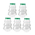 thumbnail image 3 of jifeng 5 Pieces Christmas Tree Candy Jar Cookie Jar for Xmas Festival Party Kitchen Green Lid, 3 of 9