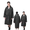 thumbnail image 4 of Imperméable Réutilisable Poncho de Pluie Mat EVA Imperméable Extérieur pour Adultes (avec Manchette Élastique, Noir), 4 of 6