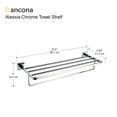 thumbnail image 4 of Ancona Alessia Bathroom Towel Shelf in Chrome, 4 of 5