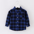 thumbnail image 2 of 2 Pack(Blue 1PCS & Brown 1PCS) Multipack Flannel Jacket Plaid Shirt Set Long Sleeve Lapel Button Down Shacket Shirt Top Coat Outwear, 2 of 4