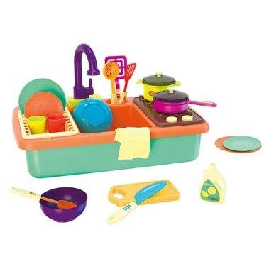 yingyy Children's Kitchen Sink Toy Set Simulated Sink Toy Kits with Circulating Running Water
