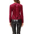 thumbnail image 3 of INSPIRE CHIC T-Shirts en Velours pour Femmes Col Rond Manches Longues Décontracté L Bourgogne, 3 of 7