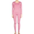 thumbnail image 1 of LAVRA Womens Microfiber Long Johns Thermal Underwear Two Piece Set -2XL-Dusty Rose, 1 of 2