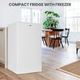 thumbnail image 2 of Koolatron Compact Fridge w/ Freezer,3.2 cu ft (91L) Space-Saving Flat-White, 2 of 8