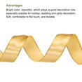 thumbnail image 3 of Unique Bargains 1 Inch 50 Yard Wide Satin Ribbon with Gold Edges Grosgrain Fabric Ribbon for Gift Wrapping, Champagne Gold, 3 of 7