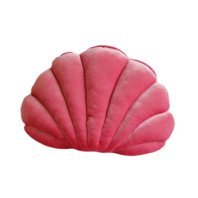 Siruishop Seashell Shape Pillow Comfortable for Living Room Versatile Decorative Pink