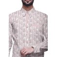 thumbnail image 3 of BESTMAN Chemises Imprimées pour Hommes à Manches Longues Boutonnées Chemise Habillée Décontractée en Coton, 3 of 5