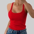 thumbnail image 3 of Lixiuxyad Ribbed Tank Tops For Women Women Spaghetti Strap Scoop Neck Ribbed Tank Tops Slim Fitted Cotton Camisole Basic Sleeveless Layering Shirts, 3 of 4