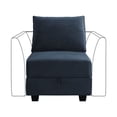 thumbnail image 1 of HONBAY Velvet Armless Chair Middle Module for Moduler Sofa, Navy Blue, 1 of 4