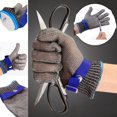thumbnail image 2 of DPTALR Safety Cut Proof Stab Resistant Stainless Steel Gloves Metal Mesh Butcher, 2 of 3