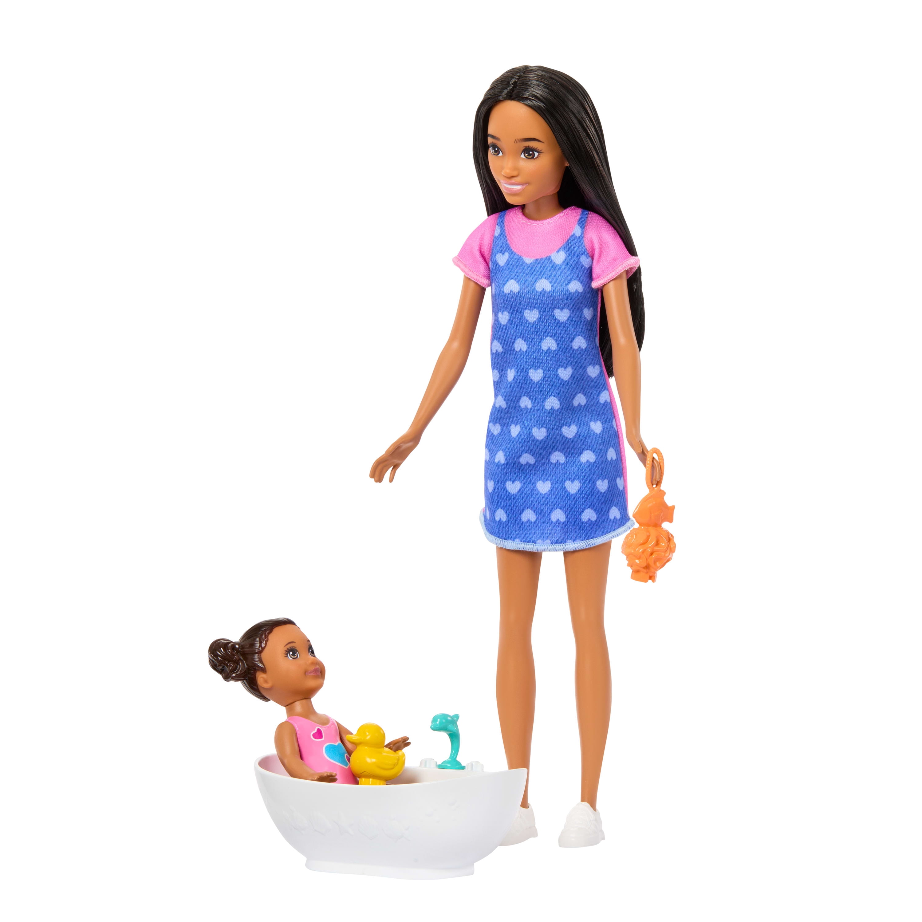 Barbie Skipper Babysitters Inc. Playset with Skipper Doll, Toddler Doll, Bathtub & 6 Accessories