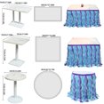 thumbnail image 3 of pitrice Tulle Table With Ruffles Wedding Birthday Party Baby Ruffle Skirt Chiffon Material and Easy to 185x77cm and Table blue, 3 of 6