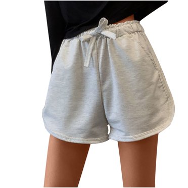 Leutsin Womens Drawstring Casual Elastic Waist Loose Solid Shorts Pants