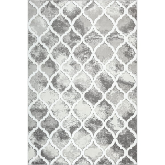 Tapis gris Trellis Mainstays, 5 pi x 7 pi