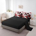 thumbnail image 3 of Erosebridal Patchwork Rectangle Bed in a Bag Full size,Geometry Stripe Bed Set,Abstract Artwork Decor,Reversible,Breathable,7-Piece, 3 of 5
