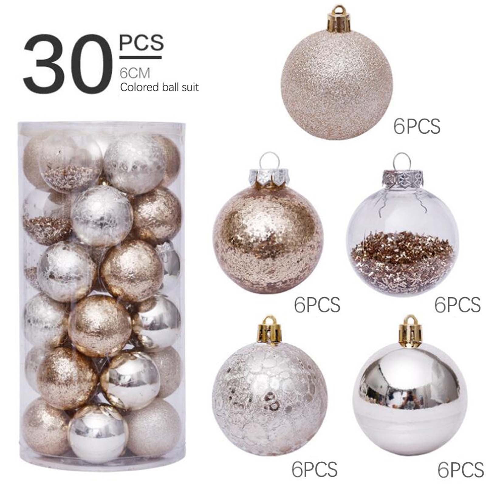 Christmas Ball Decorations 30PCS Christmas Ball Baubles Party Christmas Tree Decorations Hanging Ornament Decor Grandparents Christmas Gift On Clearance
