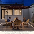 thumbnail image 2 of Costway Parasol Déporté de Patio 10 Pi à Énergie Solaire avec 112 DEL, Manivelle, Inclinaison, Extérieur, 2 of 9