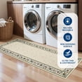 thumbnail image 2 of Garvee 5x7 Modern Bordered Area Rugs Floral Print Rug, Ultra-Soft Low Pile Non Slip Carpet Washable Stain Resistant Rug for Living Room Bedroom Home Office, Beige, 2 of 8