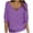 Purple, variant on biudgviw Womens Plus Size Tops Loose 3/4 Sleeve Pullover Sweaters Oversized Soft V Neck Casual Shirts Fashion Clothing