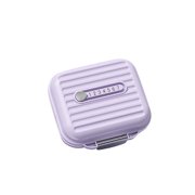 Herunwer Portable 7-Day Pill Organizer with Date Tracker, Compact Travel Pill Case for Medication and Supplements