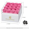 thumbnail image 2 of Eterfield Fleurs Éternelles Fleurs Préservées pour Livraison Roses Réelles Qui Dont la Durée Plus d'Un An Cadeaux pour Elle Fête des Mères Saint-Valentin (Boîte Carrée Blanche, 16 Roses), 2 of 5