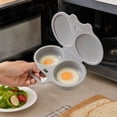 thumbnail image 4 of 4pc Microwave Egg Cooker. Grade Egg Poacher. Breakfast Making Tool For Home Dorm Office, 4 of 7