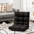 thumbnail image 3 of Costway Chaise de Sol Réglable à 14 Positions, Canapé Paresseux Pliant, Chaise Longue, Noir, 3 of 10