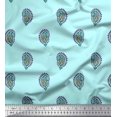 thumbnail image 1 of Soimoi Velvet Fabric Paisley Block Print Fabric by The Yard 58 Inch Wide, 1 of 3